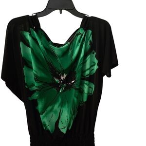 Isabella Rodriguez Black and Green Top